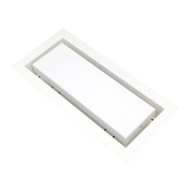 Jatohome Flush Mount Register 4X10 Inch Modern Air Vent White Wall Vent All Metal Flush Air Register Decorative Air Vents for Wall