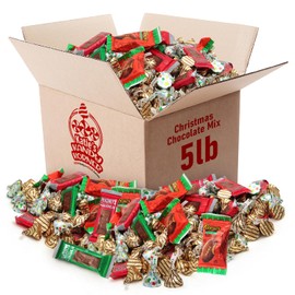 Christmas Chocolate Mix, Pack of Christmas Candy Individually Wrapped, Ultimate Christmas Treats for Spreading Cheer All Season Long, Perfect Bulk Christmas Candy for Holiday Chocolate Treats (5 Lb)