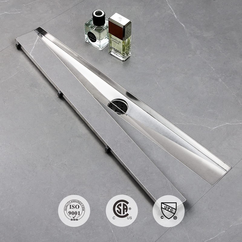 SaniteModar Linear Shower Drain, Shower Drain 54 inch with Flat