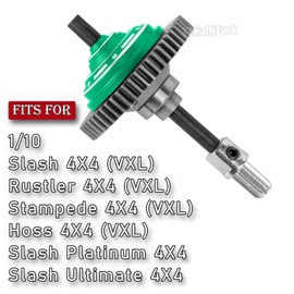 BRCatWPark 54T Center Differential Upgrades Part for 1/10 Slash 4X4 VXL/Rustler 4X4 VXL/Stampede 4X4 VXL/Hoss 4X4 VXL/Slash (Platinum Ultimate) 4WD,RC Steel #45 Center Diff Hop Ups,Green