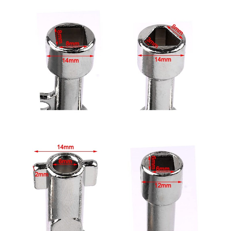 ATOPLEE 10pcs Electrical Cabinet Key, 4 Way Utilities Key,Triangle/Square/Panel Cross