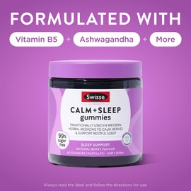 Swisse Ultiboost Calm + Sleep Gummies | Assists the Body in Coping with Stress | 60 Pack
