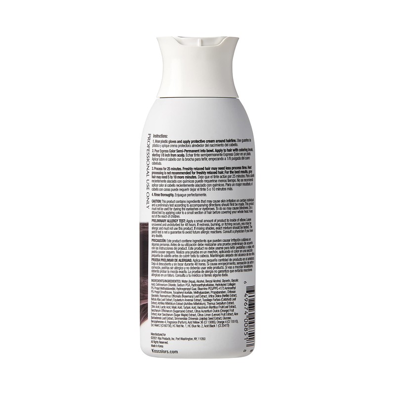 Kiss Express Semi-Permanent Hair Color – Vivid, Highly Pigmented Dye