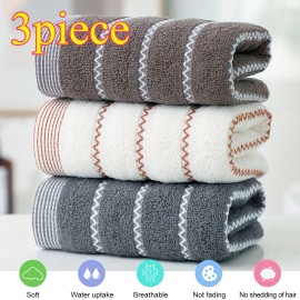 Unbranded 3-piece Yarn Jacquard Water Ripple Towel Set, Soft and Absorbent, Quick Drying