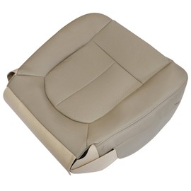 NLQR Driver and Side Bottom Seat Covers Replacement Leather Perforated khaki Compatible with Ford F150 Lariat 2009 2010 2011 2012 2013 2014