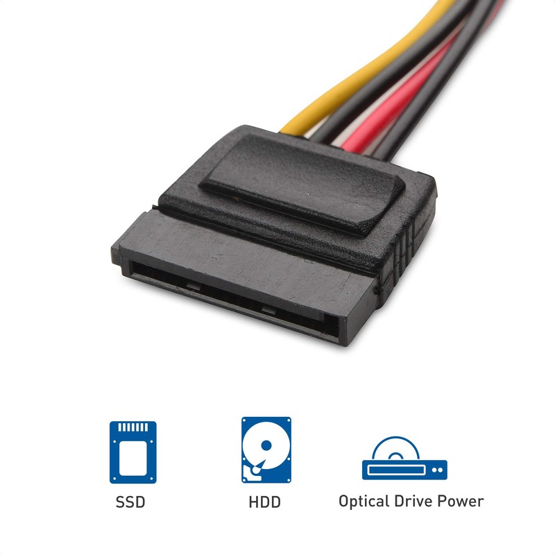 Cable Matters 3-Pack 4 Pin Molex to SATA Power Cable