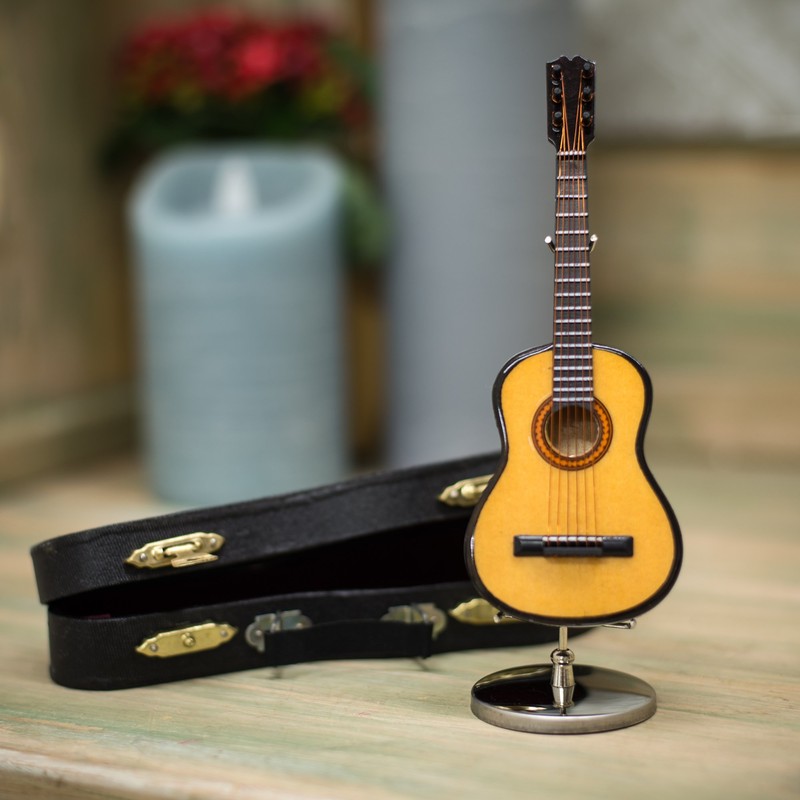 5 in. Steel String Guitar Music Instrument Miniature Replica on