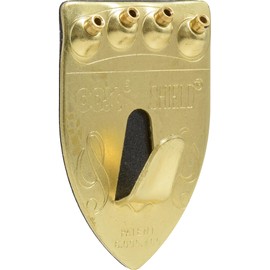 OOK 55007 Picture Hangers, Art Hangers, Shield Design, Brass, Reusable Picture Hooks, 30lb (1 Set)