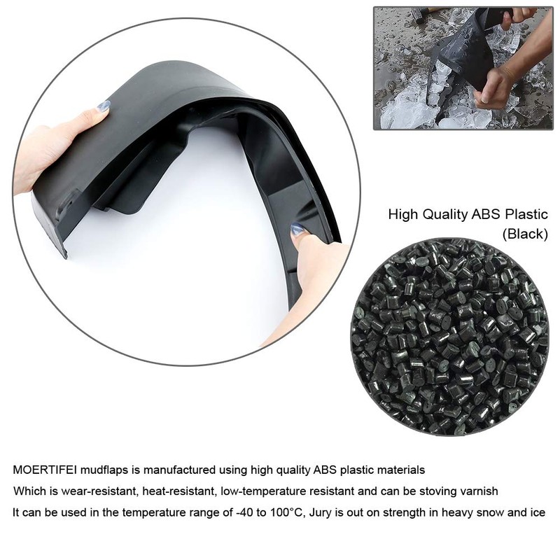 MOERTIFEI Splash Guards Mudguards Fender Car Mud Flaps Compatible with