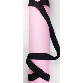 Yoga Mat Carrying Strap Sling，Adjustable Loops for all Mat Sizes（Mat not included） (Black)