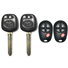 Toyota 2 Toyota Sienna Transponder Chip Key 44D Dot + 5Button  Fob + Programming Tool