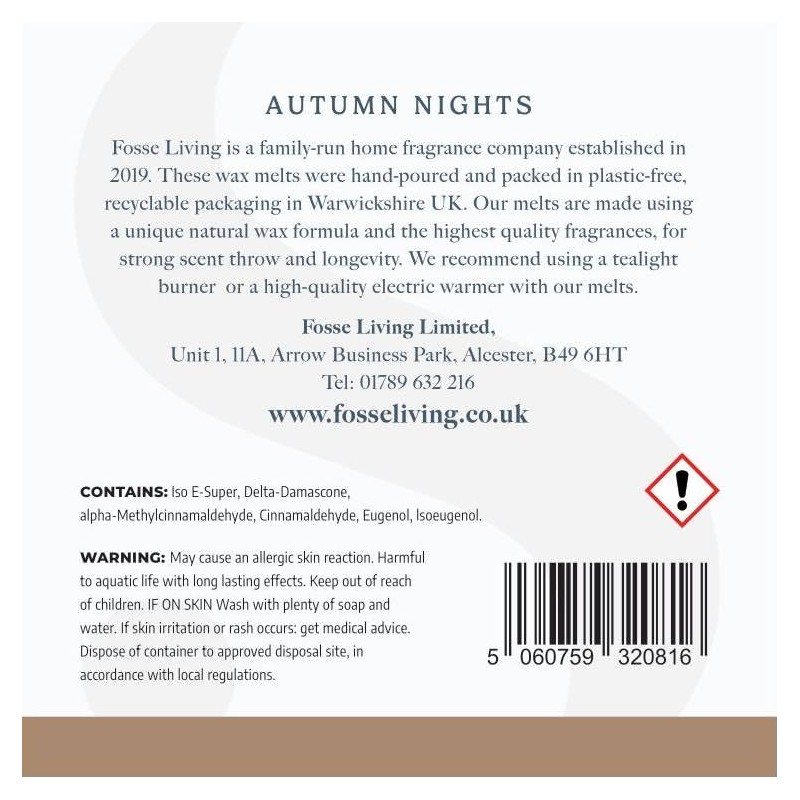Autumn Nights Strong Scented Wax Melts 16 Pack - Autumn