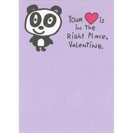 Sellers Publishing RSVP Your Heart is in the Right Place Panda Bear Romantic Valentine's Day Card