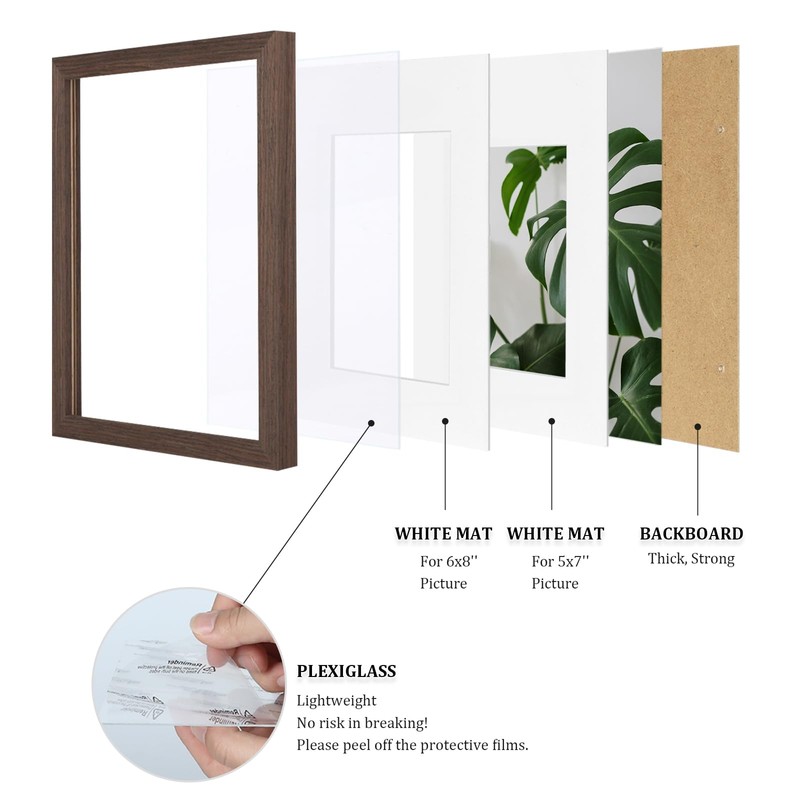 Egofine 11x14 Picture Frames Set of 4, Made of Solid