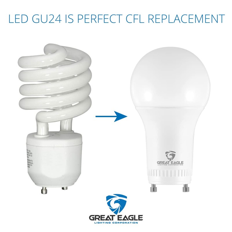 Great Eagle Lighting Corporation 40W GU24 LED Light Bulb, Dimmable,