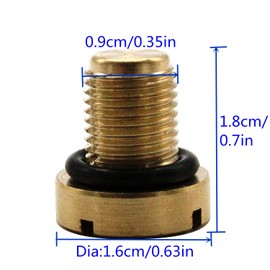 TAKPART 2 x Radiator Hose Bleeding Screw Coolant Expansion Tank Cooling Drain Screw with O-Ring for E30 E36 E31 E34 E46 E39 E38 Mini Cooper 17111712788