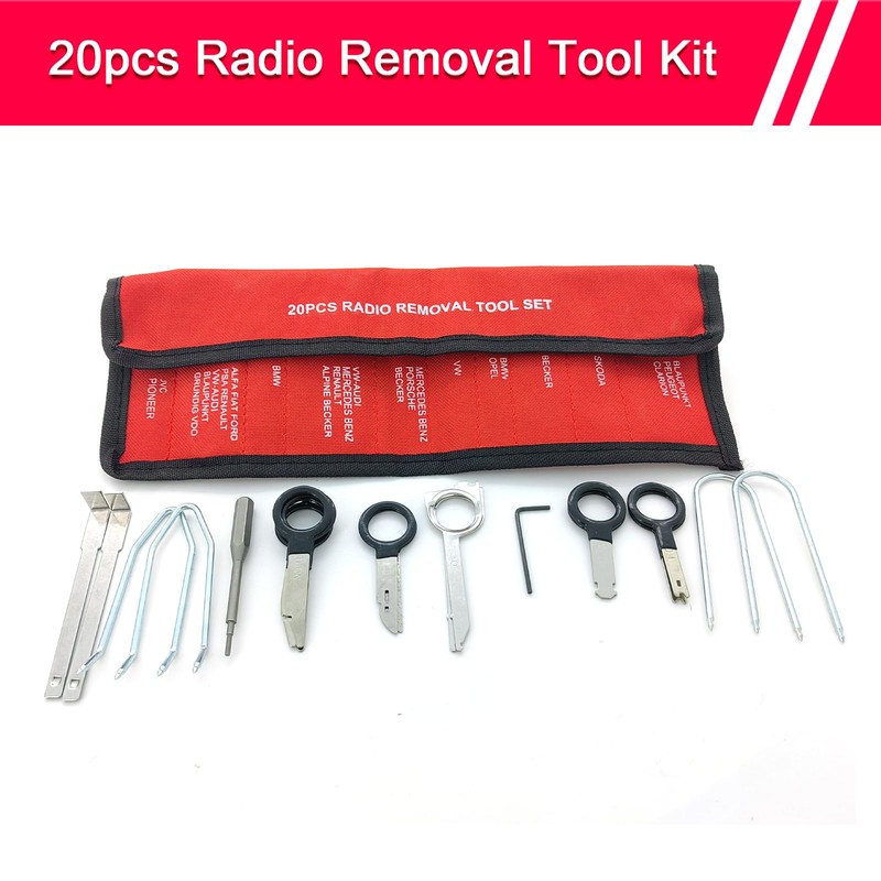 Radio Removal Tool key and Removal Pry Tool Kit Universal