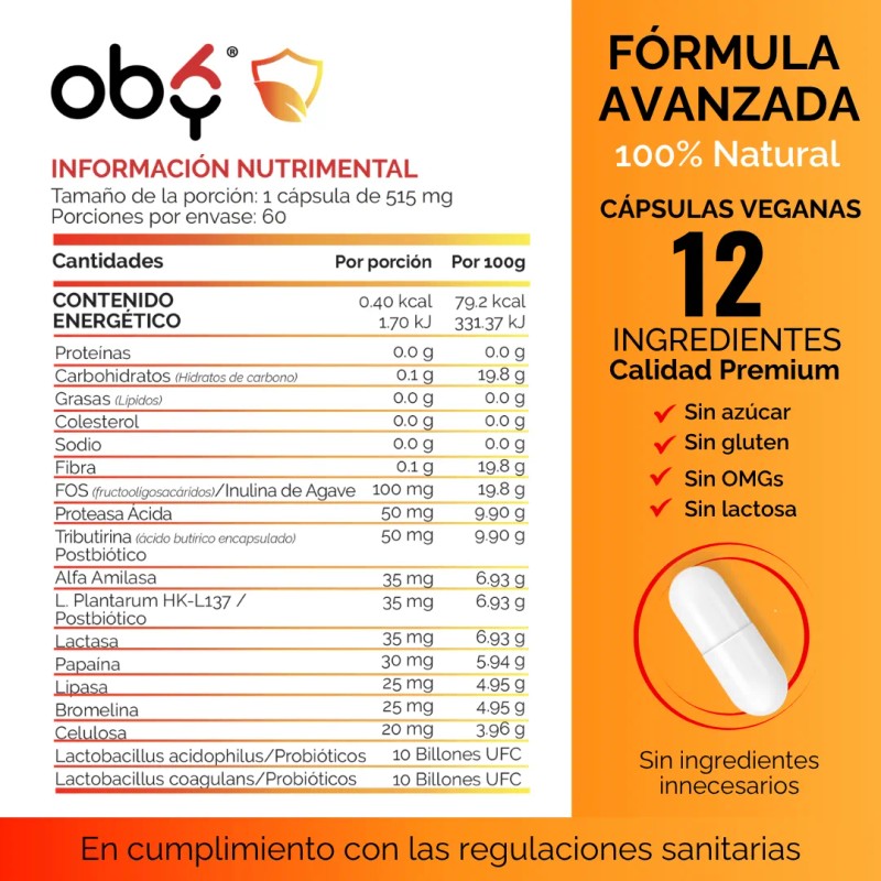 Enzimas Digestivas + Probioticos + Prebioticos + Postbioticos | Quadribioticos