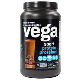 Vega Sport Protein, Plant-Based Performance Protein with 30g Protein, 5g BCAA, 5g Glutamine, 1 Billion Probiotics, 4.1lb / Vanilla