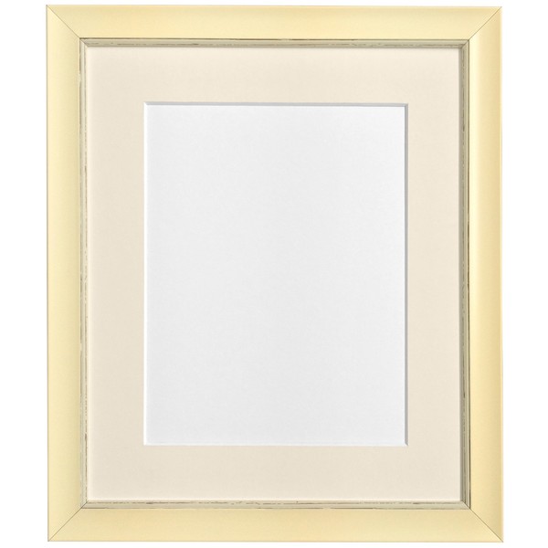 FRAMES BY POST Nordic Distressed Cream Photo Frame with Ivory Mount 7"x5" Pic Size 5"x3.5\
