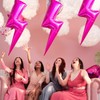 5Pcs Lightning Bolt Balloons Giant Hot Pink Flash Lightning Shape