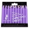 Mega Candles 20 pcs Unscented Lavender Exquisite Mini Taper Candle,