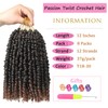 8 Packs 12 Inch Passion Twist Crochet Hair Bohemian Ombre