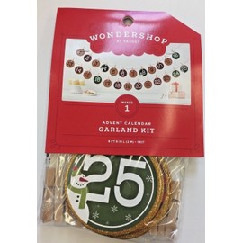 Wondershop 1 advent calendar Garland Banner 6 ft 8 in Christmas decor photo props holiday