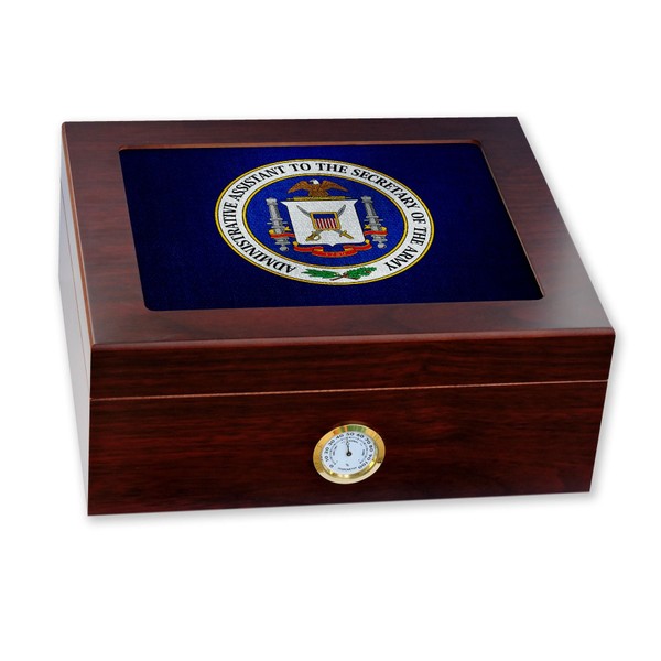 ExpressItBest Premium Desktop Humidor - Glass Top -US Army of