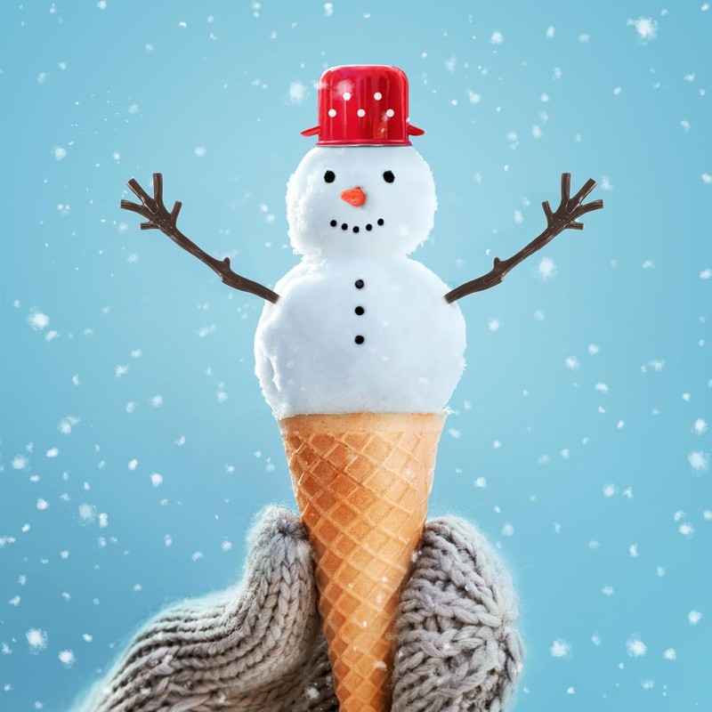 100 Piezas Mano de Muñeco de Nieve de Navidad de