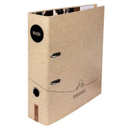 Leckerschmecker – Folder Motif Recipe Folder DIN A4 Approx. 8 cm Wide Recipe Book Kitchen Kraft Paper Look Neutral Beige