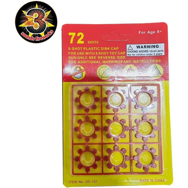 8 SHOT RING CAPS - 504 SHOTS - 63 RINGS