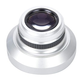 Silver Strong Applicability Aluminium Alloy Camera Fisheye Lens, 37 mm 0.25X Super Fisheye Additional Lens for 37 mm Calibre Camera Lenses