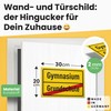 DankeDir! Gymnasium Grundschule - 30 x 20 cm plastic sign