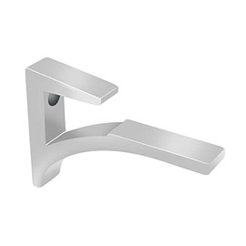 Aluminum Shelf Bracket for 5/8" to 3/4" Glass - Wall Mounted Decorative Shelf Supports with Screws by Fab Glass and Mirror