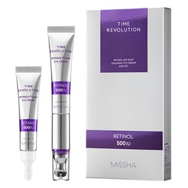 Misha Missha Time Revolution Retinol 500 Shots Galvanic Eye Cream Duo Set 15ml + 15ml, 1 Piece / 미샤 타임 레볼루션 레티놀 500샷 갈바닉 아이크림 듀오 세트 15ml + 15ml, 1개