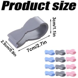 12Pcs Kitchen Towel Clip, Ushaped Towel Clip, with Strong Clamping Force, Suitable for Kitchen, Oven Handle, Bathroom Towel Rack, Dishwasher and Stove (Gray & Blue & Pink)