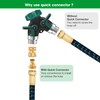 Garden Hose Quick Connectors, Solid Brass 3/4 Inch Thread Fitting,