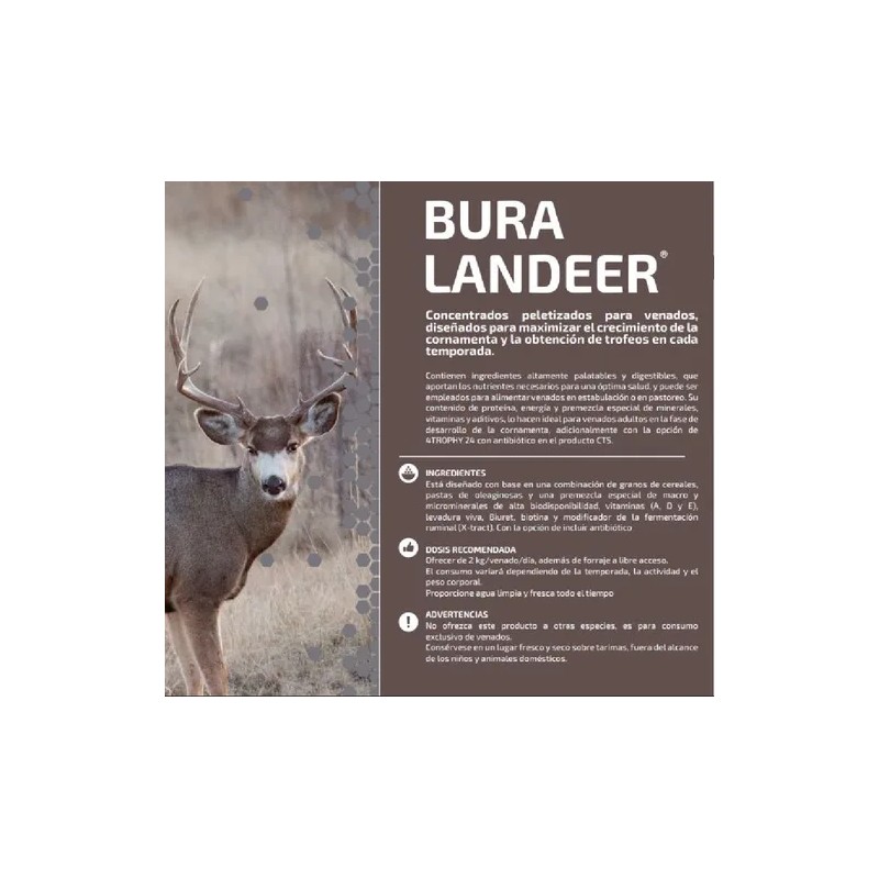 Buralandeer 4 Trophy 24. Alimento Cornamenta Venados 25kg
