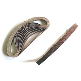 120 pieces sanding belts, 13 x 451 mm, sanding belt set, 20 x grit 40-60-80-120-180-240, for power files, for grinding, filing, sharpening and rust removal, fabric sanding belts