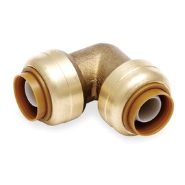 3/4 Inch Push To Connect Fitting 90 Degree Elbow Connector for PEX, Copper, CPVC Pipe, Brass Plumbing Fitting with Stiffener, No Lead 10 in Pack