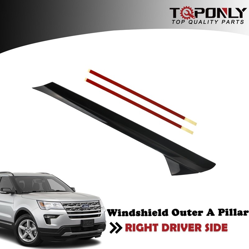 Windshield Outer A-Pillar Trim Molding Kit | Compatible with 2011-2019