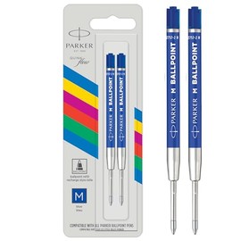 Repuesto para boligrafo Parker Tinta Azul Punta media |2 piezas | Se entrega en blister