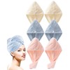 Lumimi 6 Piece Hair Drying Towel Turban Set Beautifully Absorbent
