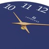Lafocuse 12 Inch Silent Navy Blue Wall Clock Battery Operated,