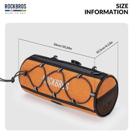 ROCKBROS Road-to-Sky Bicycle Handlebar Bag Front Bag for Bikes Waterproof Reflective Large Capacity Modern 5 Colors Bicycle Frame Bag for MTB Road Bike City Bike 1.5L