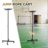 Aurelema Jump Rope Cart with Wheels Jump Rope Tree Black