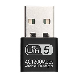 dalishopp 2.4G 5G AC1200Mbps Tarjeta de Red inalámbrica Adaptador USB Receptor WiFi RTL8812