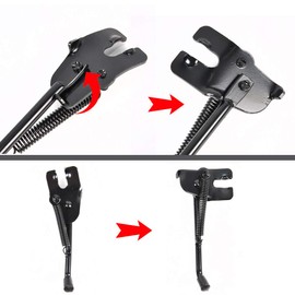 Cyfie Children's Bicycle Side Stand Bicycle Stand Kickstand Folding Bicycle Stand Lightweight Universal Stainless Steel One Foot Black Fits 12-18 Inch (18 inch)