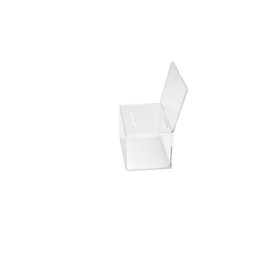 Deflecto Classicimage Suggestion Box Clear - Ideal for Business Cards, Raffle, Coins, Tips & Charity Donations Collection - With Stackable Sign Holder